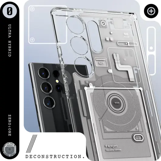 Spigen Ultra Hybrid Zero One Samsung Galaxy S24 Ultra Hoesje Wit afbeelding 10