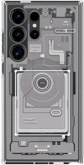 Spigen Ultra Hybrid Zero One Samsung Galaxy S24 Ultra Hoesje Wit afbeelding 2
