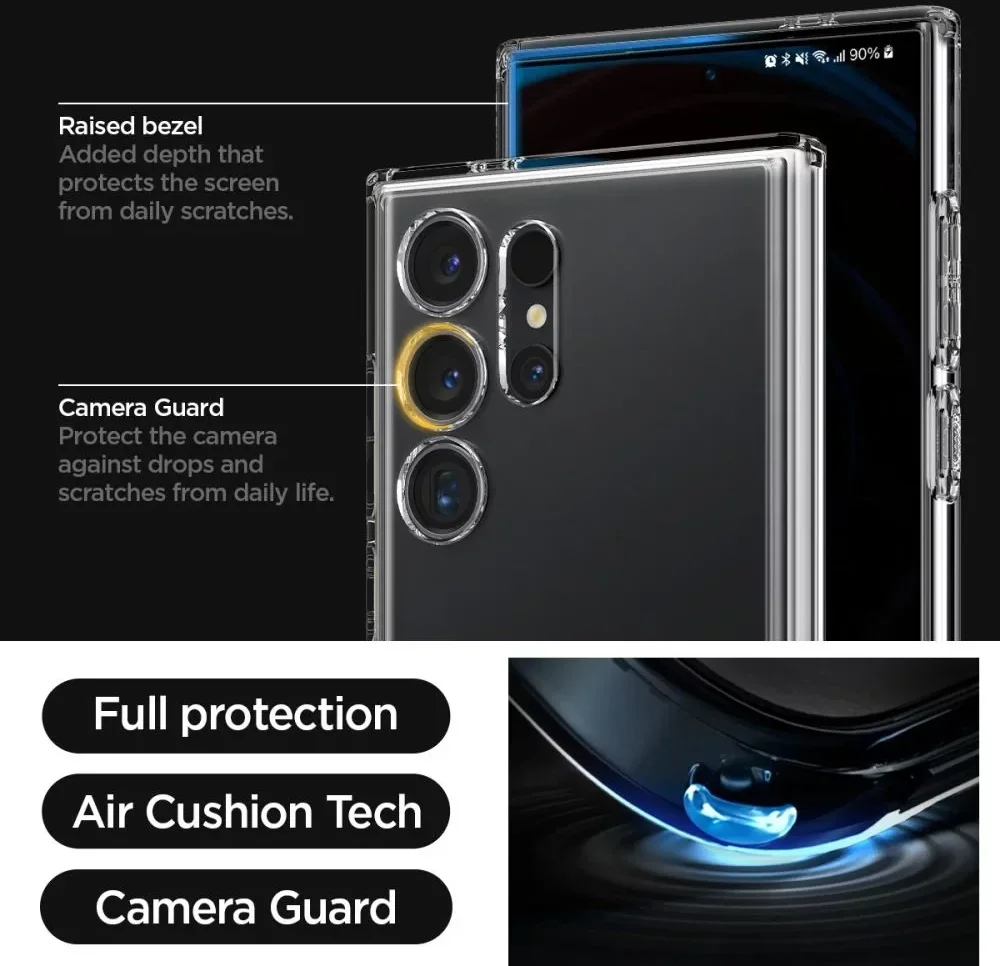 Spigen Ultra Hybrid S Samsung Galaxy S24 Ultra Hoesje Transparant afbeelding 4