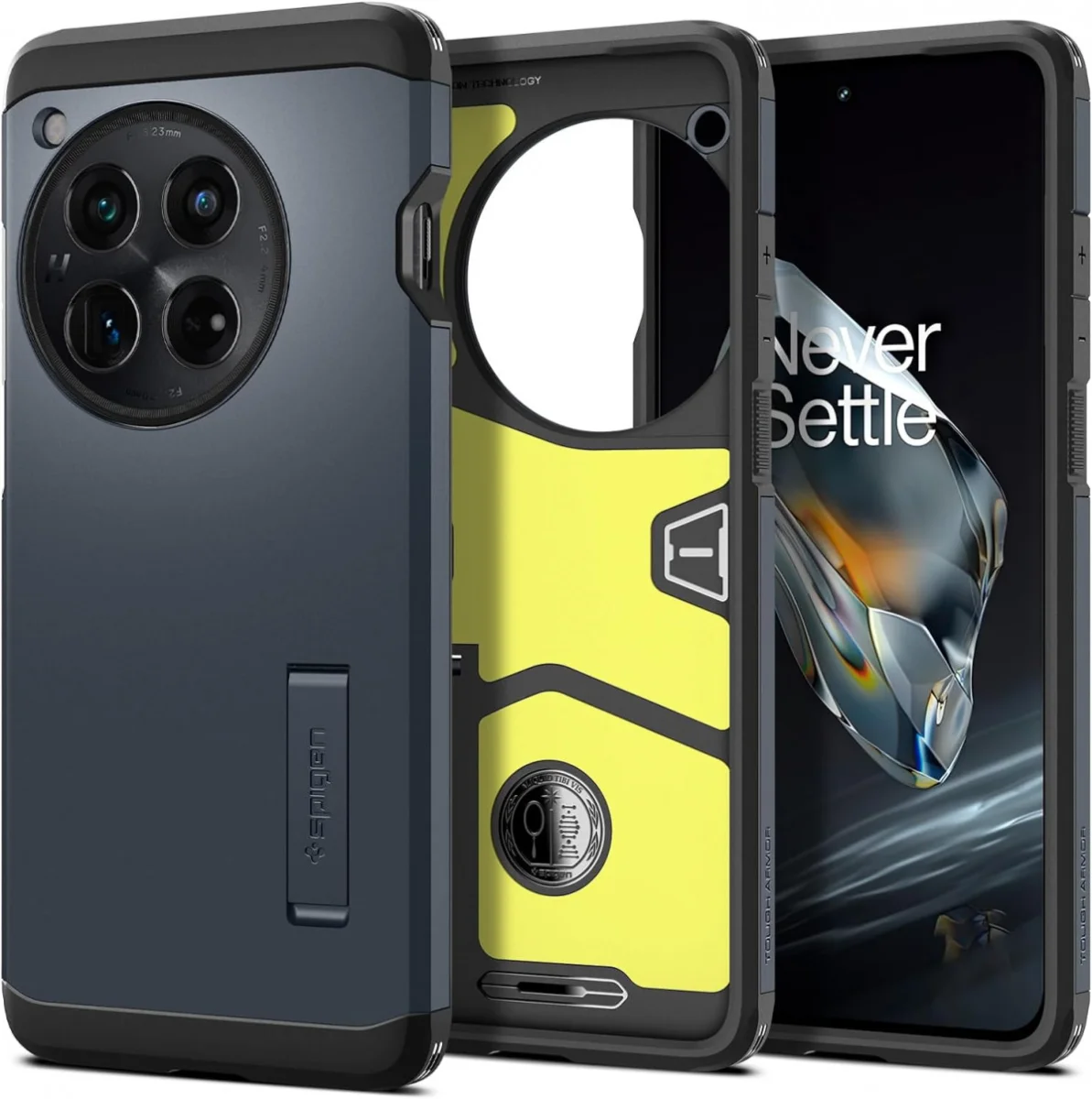 Spigen Tough Armor OnePlus 12 Hoesje Back Cover Metal Slate afbeelding 1