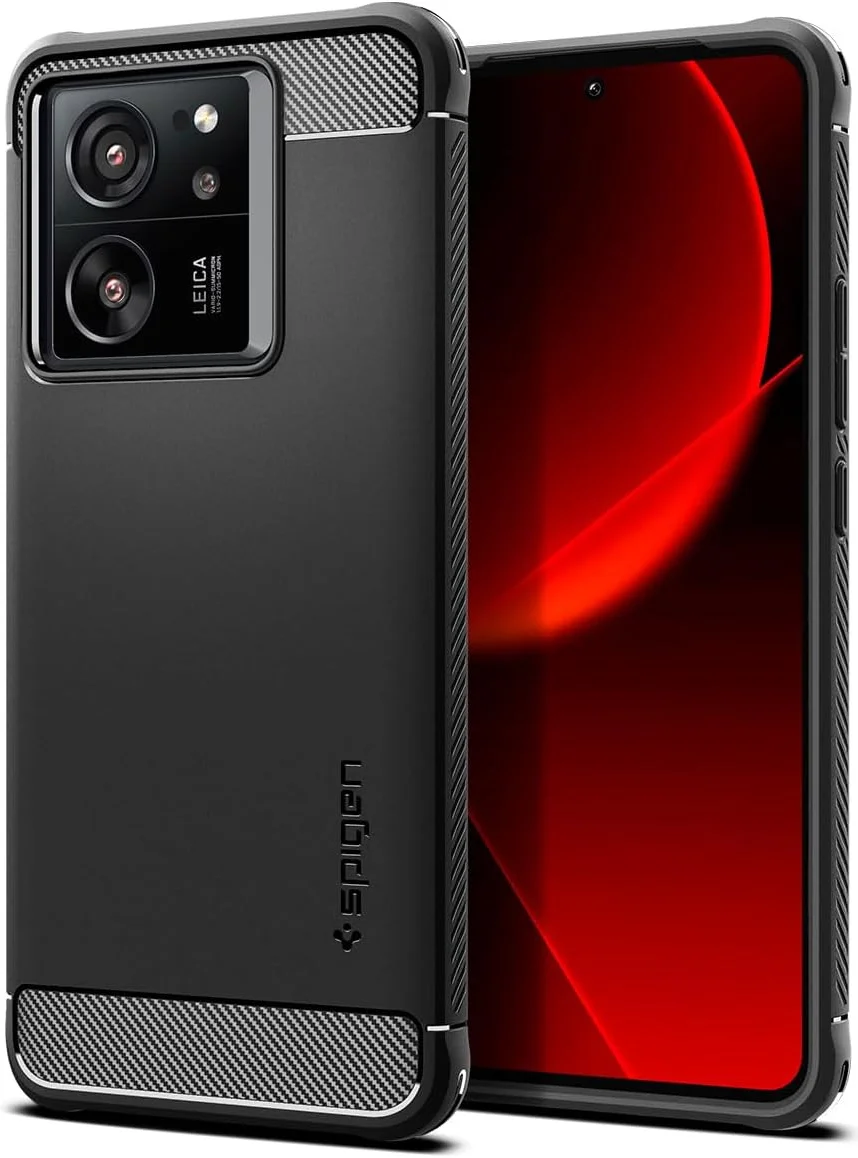 Spigen Rugged Armor Xiaomi 13T / 13T Pro Hoesje Back Cover Zwart afbeelding 1