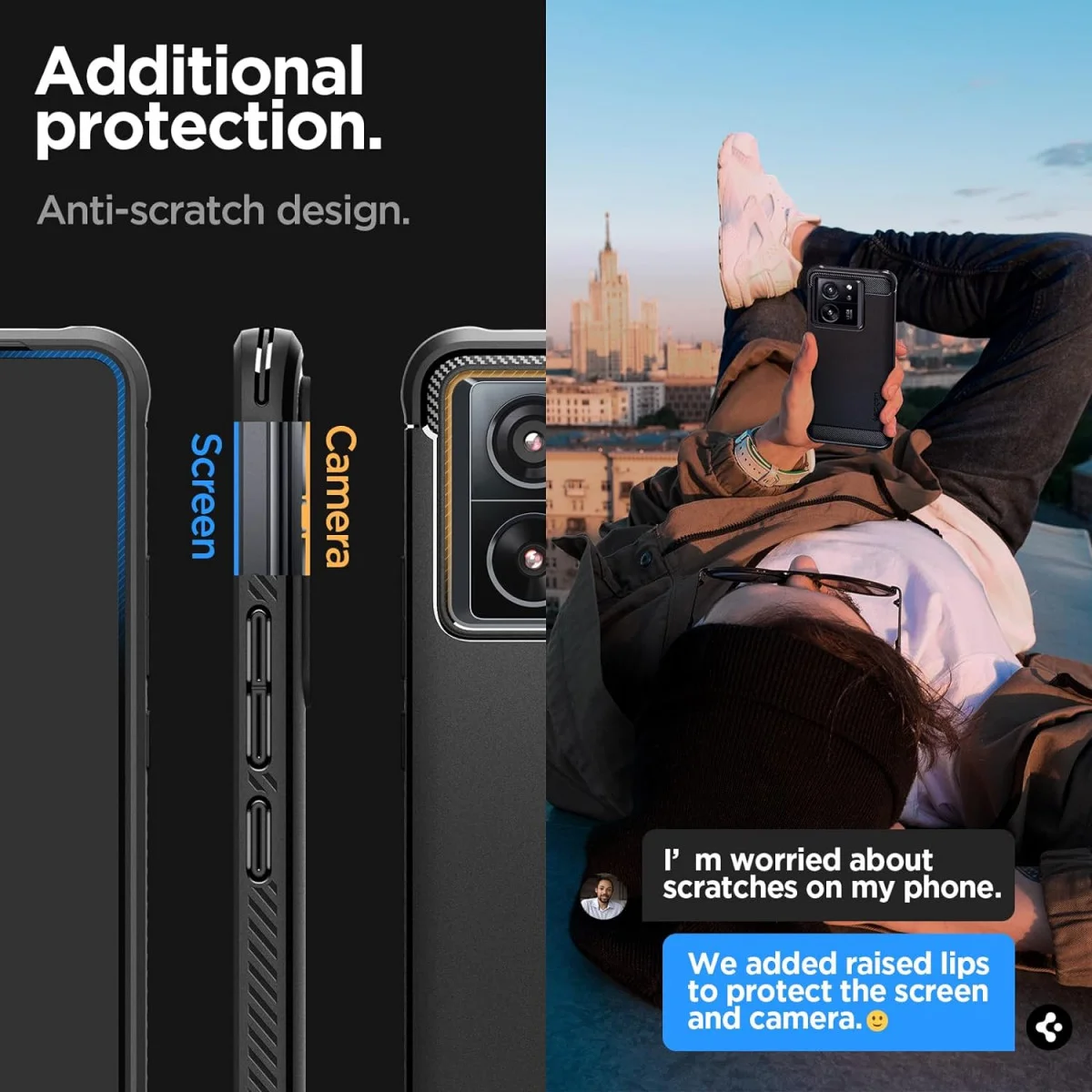 Spigen Rugged Armor Xiaomi 13T / 13T Pro Hoesje Back Cover Zwart afbeelding 4