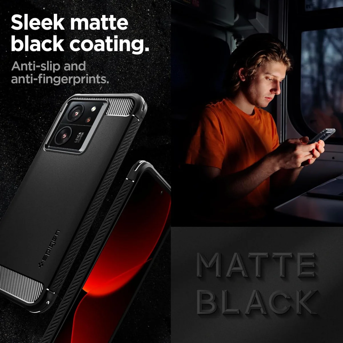 Spigen Rugged Armor Xiaomi 13T / 13T Pro Hoesje Back Cover Zwart afbeelding 5