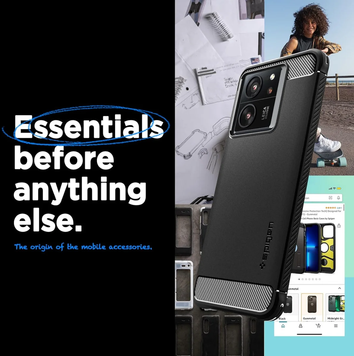 Spigen Rugged Armor Xiaomi 13T / 13T Pro Hoesje Back Cover Zwart afbeelding 7