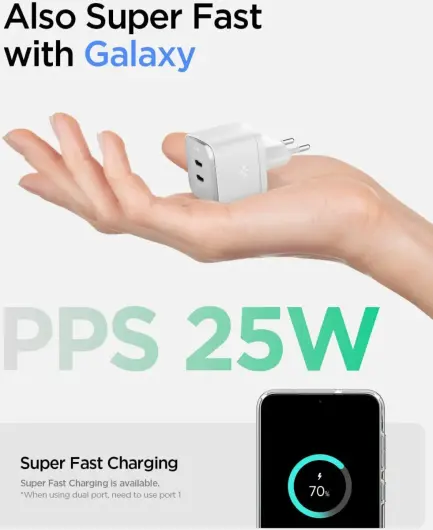 Spigen ArcStation Pro GaN Snellader Power Delivery USB-C 35W Zwart afbeelding 6