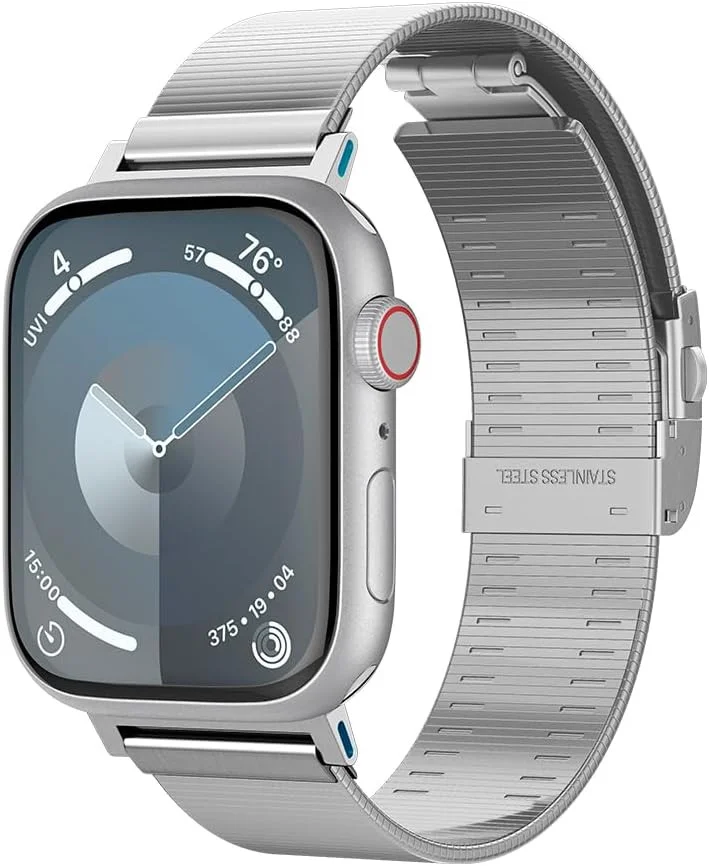 Spigen Sleek Link - Apple Watch 1-10/SE/Ultra Bandje - 49/46/45/44/42MM - Zilver