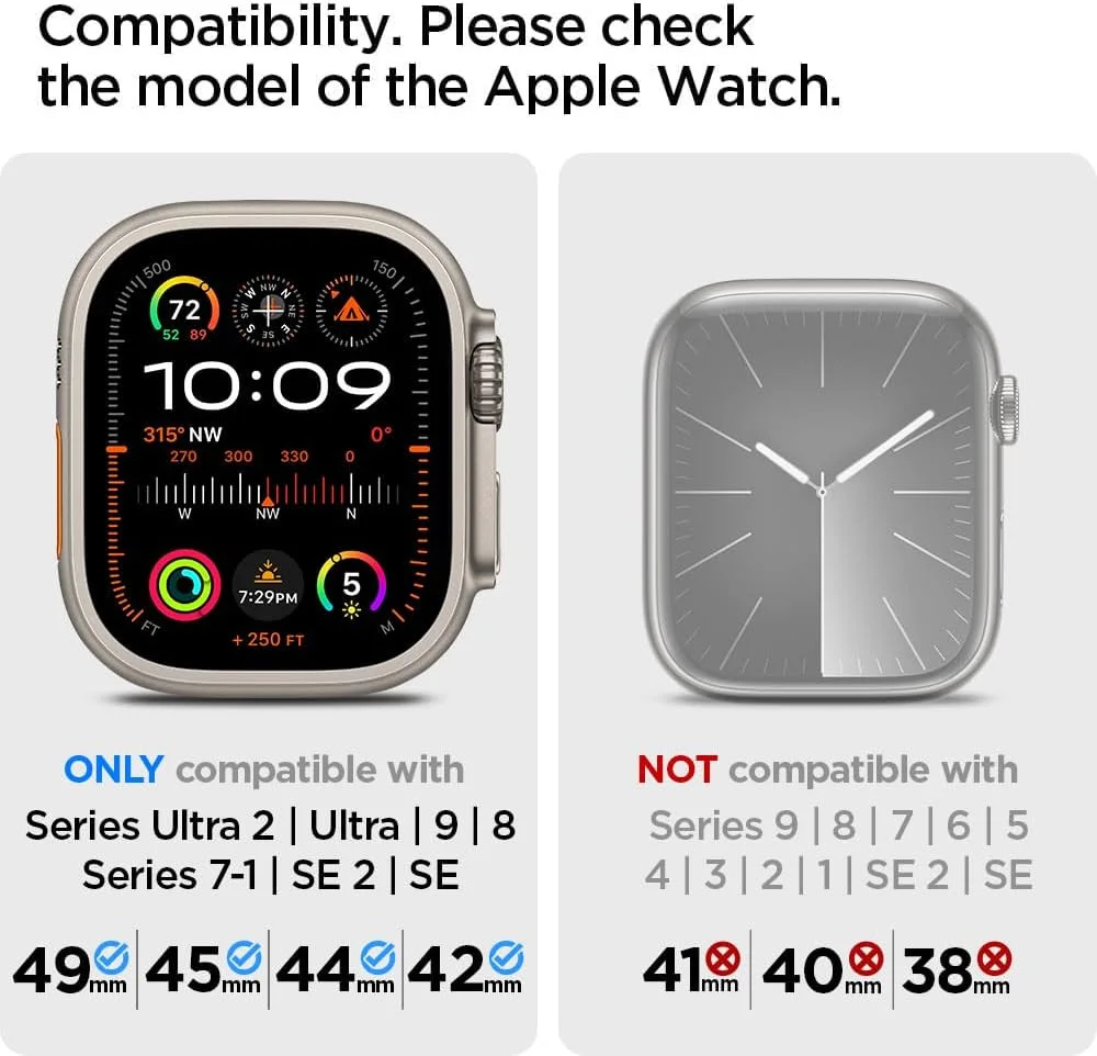 Spigen Sleek Link - Apple Watch 1-10/SE/Ultra Bandje - 49/46/45/44/42MM - Zilver afbeelding 2