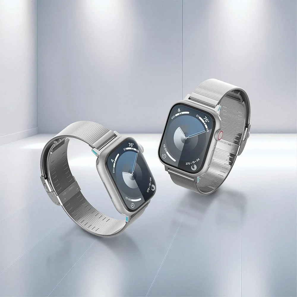 Spigen Sleek Link - Apple Watch 1-10/SE/Ultra Bandje - 49/46/45/44/42MM - Zilver afbeelding 8