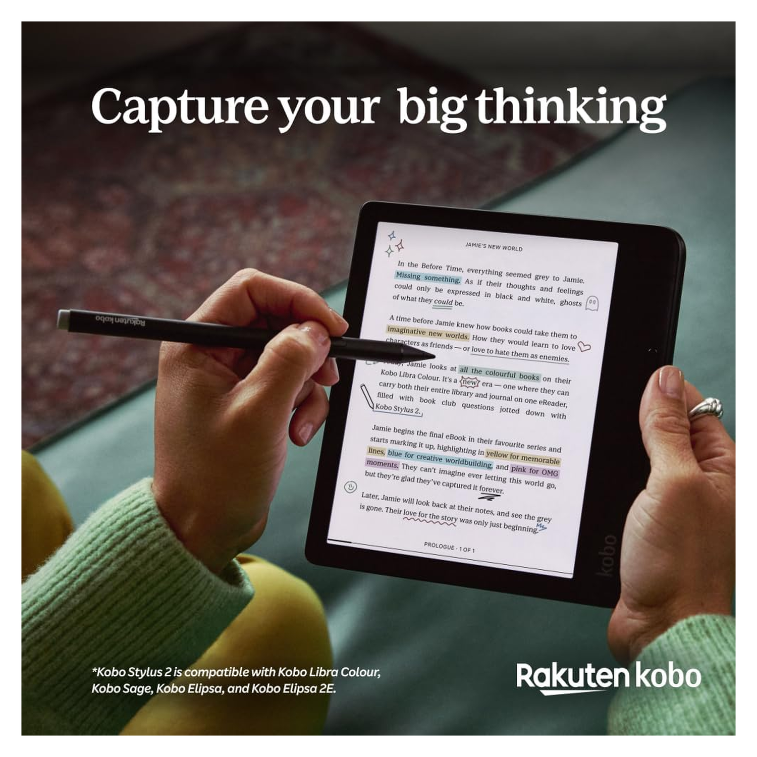 Kobo Stylus 2 Stylus Pen Geschikt voor Kobo E-Readers met USB-C poort Zwart afbeelding 4