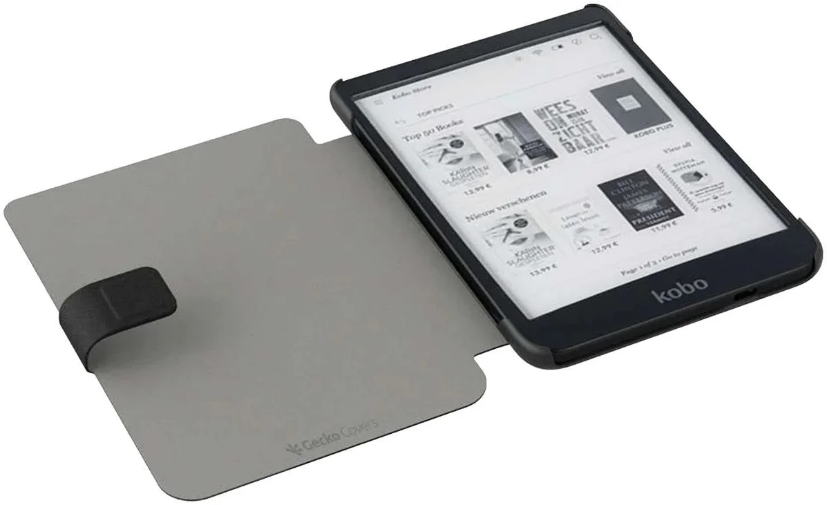Gecko Covers Kobo Clara 2E / Tolino Shine 4 Easy-Click 2.0 E-Reader Hoes Zwart afbeelding 4