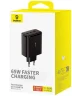 Baseus Cube Pro Trio Power Adapter 2x USB-A / USB-C 65W Zwart