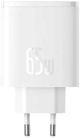 Baseus Cube Pro Trio Power Adapter 2x USB-A / USB-C 65W Wit afbeelding 2