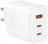 Baseus Cube Pro Trio Power Adapter 2x USB-A / USB-C 65W Wit afbeelding 1