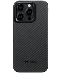 PITAKA MagEZ 4 iPhone 15 Pro Max Hoesje 600D Ultra Dun MagSafe Zwart