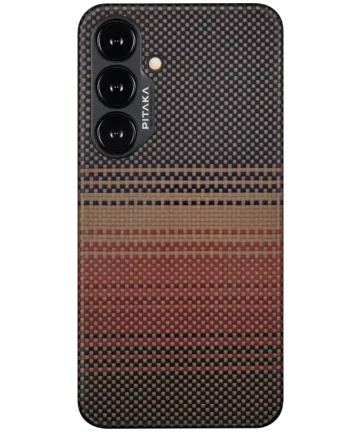 PITAKA MagEZ 4 Samsung Galaxy S24 Hoesje 600D Ultra Dun MagSafe Rood Hoesjes