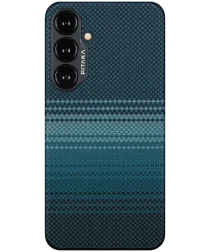 PITAKA MagEZ 4 Samsung Galaxy S24 Plus Hoesje 600D Dun MagSafe Blauw