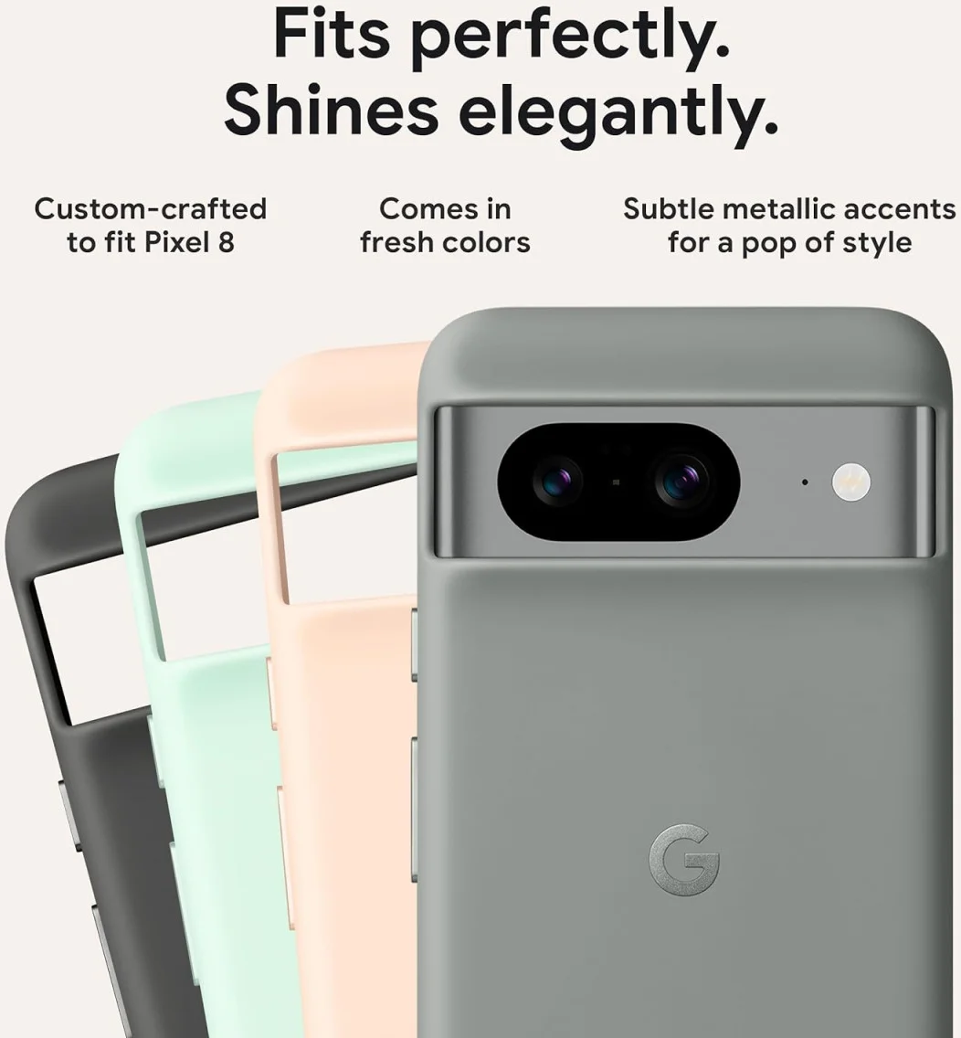 Origineel Google Pixel 8 Hoesje Duurzame Back Cover Grijs afbeelding 5