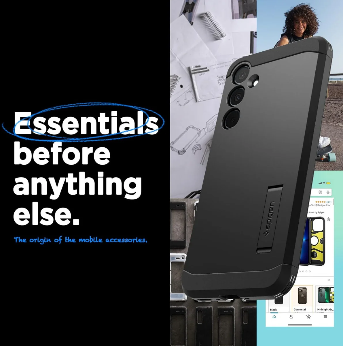 Spigen Tough Armor Samsung Galaxy A35 Hoesje Back Cover Zwart afbeelding 3