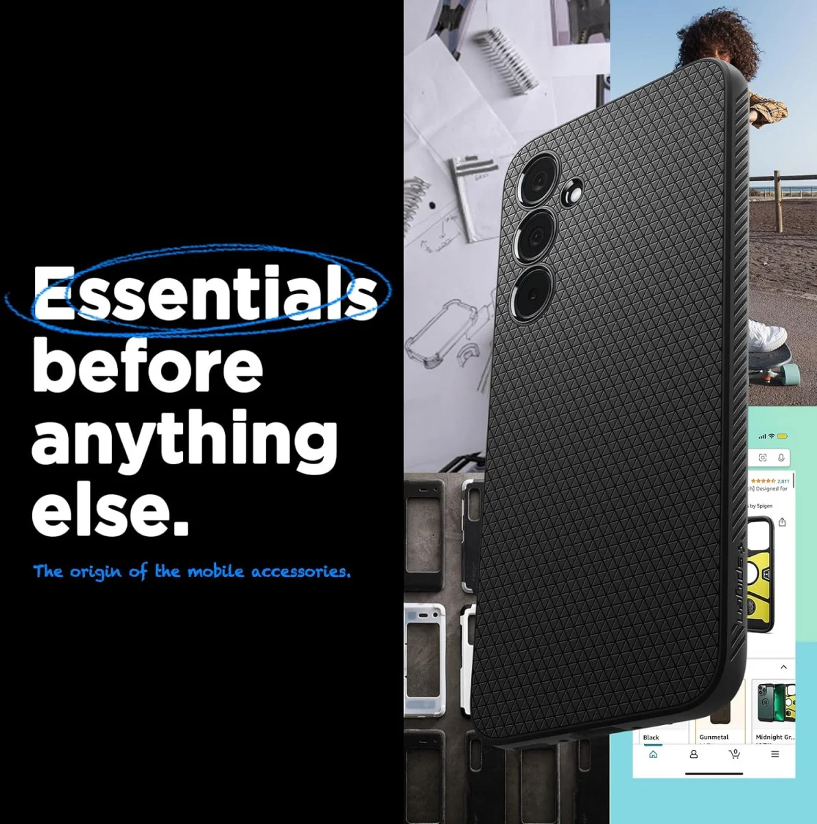 Spigen Liquid Air Samsung Galaxy A35 Hoesje Back Cover Matte Zwart afbeelding 2