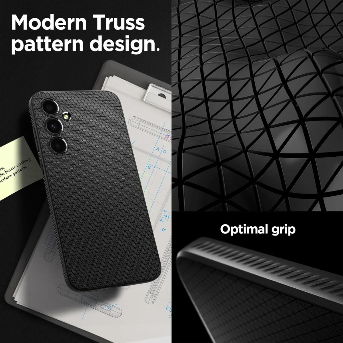 Spigen Liquid Air Samsung Galaxy A35 Hoesje Back Cover Matte Zwart afbeelding 4