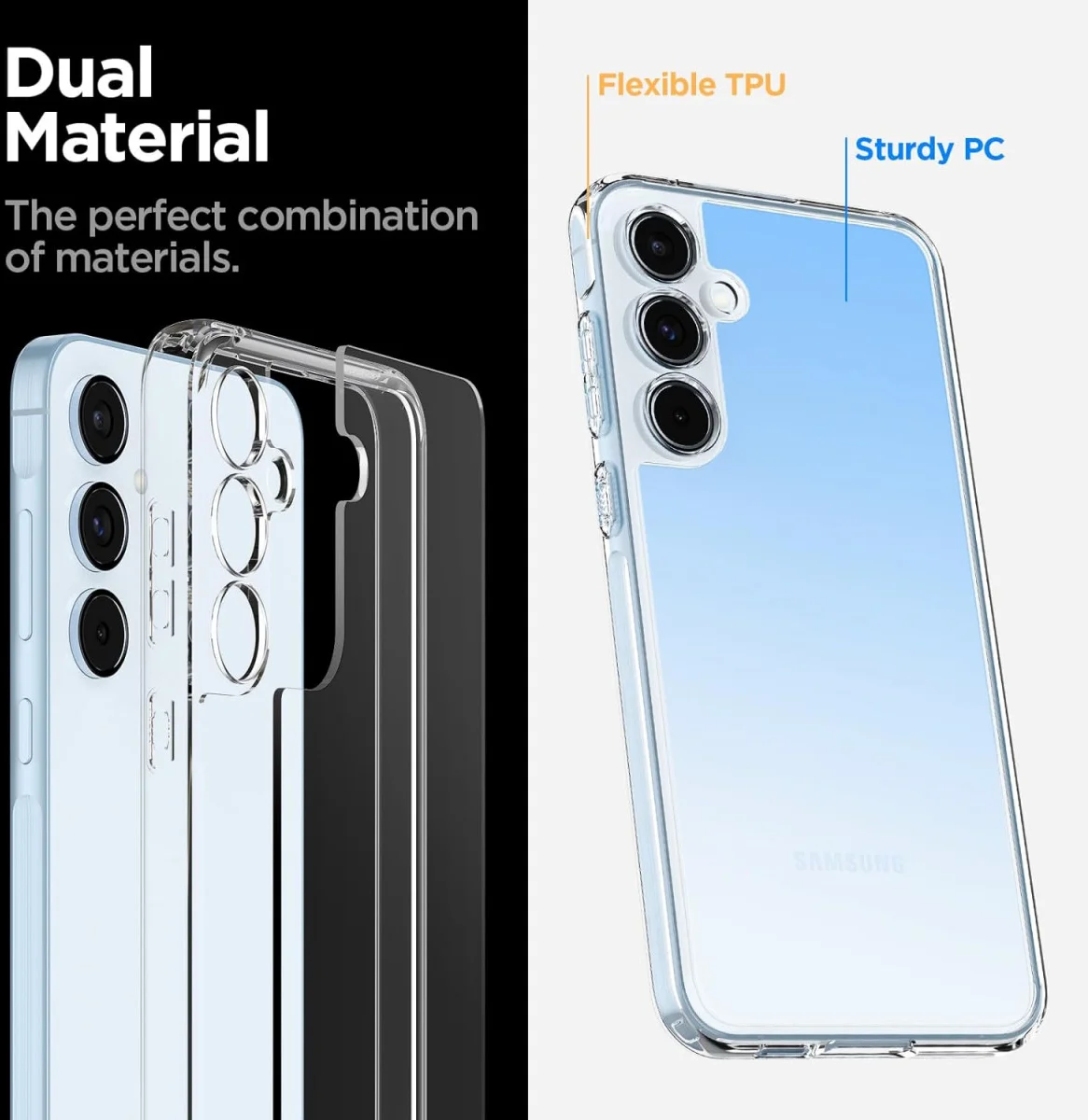 Spigen Ultra Hybrid Samsung Galaxy A55 Hoesje Back Cover Transparant afbeelding 7