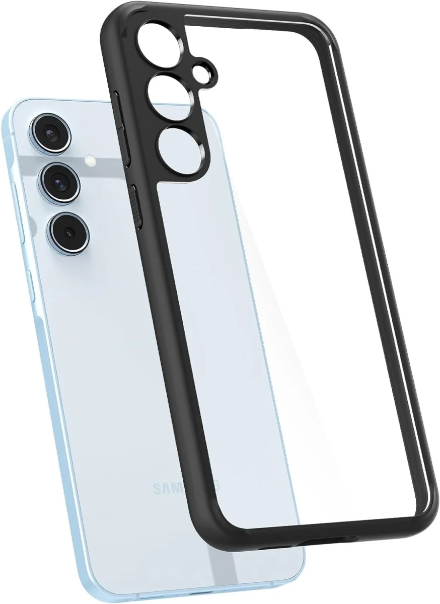 Spigen Ultra Hybrid Samsung Galaxy A55 Hoesje Back Cover Matte Zwart afbeelding 2