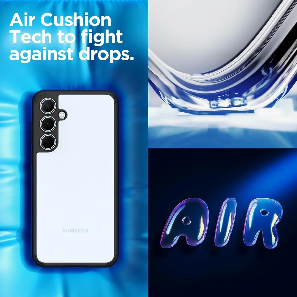 Spigen Ultra Hybrid Samsung Galaxy A55 Hoesje Back Cover Matte Zwart afbeelding 6