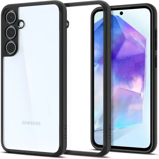 Spigen Ultra Hybrid Samsung Galaxy A55 Hoesje Back Cover Matte Zwart afbeelding 1
