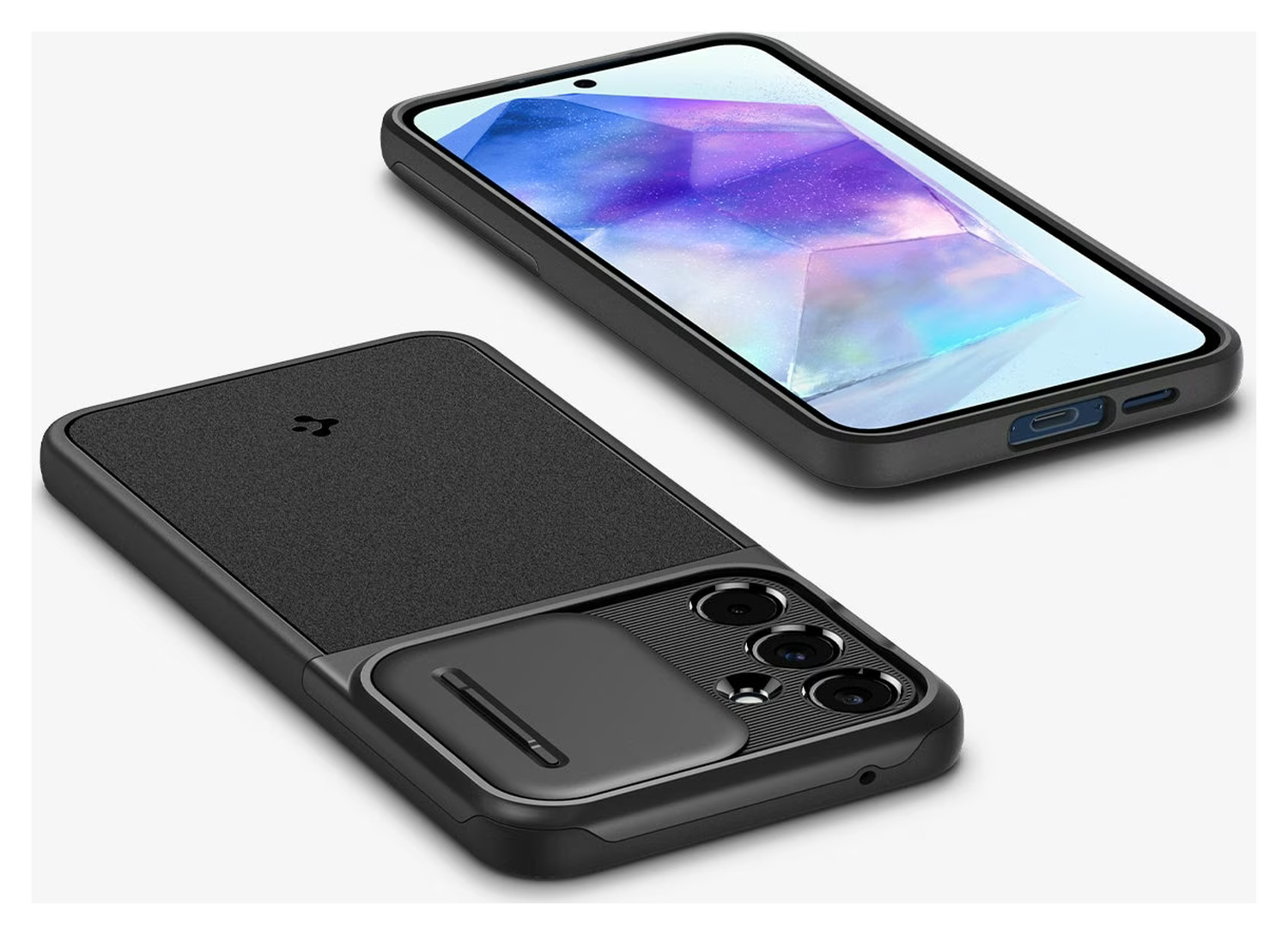 Spigen Optik Armor Samsung Galaxy A55 Hoesje Camera Slider Zwart afbeelding 8