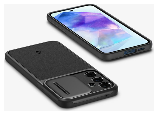 Spigen Optik Armor Samsung Galaxy A55 Hoesje Camera Slider Zwart afbeelding 8