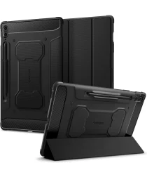 Spigen Rugged Armor Samsung Galaxy Tab S9 FE Plus Hoes Book Case Zwart