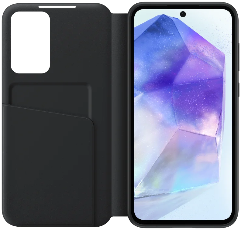 Origineel Samsung Galaxy A55 Hoesje Smart View Wallet Case Zwart afbeelding 2