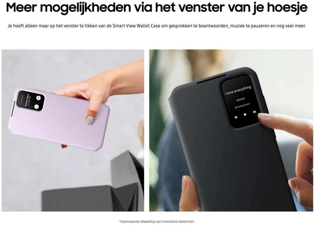 Origineel Samsung Galaxy A55 Hoesje Smart View Wallet Case Zwart afbeelding 5