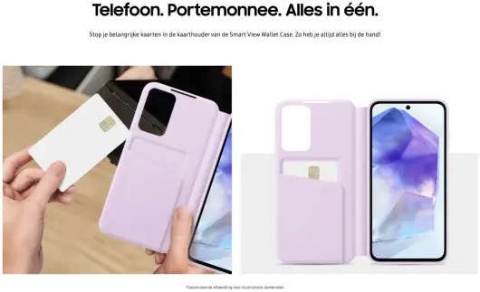 Origineel Samsung Galaxy A55 Hoesje Smart View Wallet Case Zwart afbeelding 7