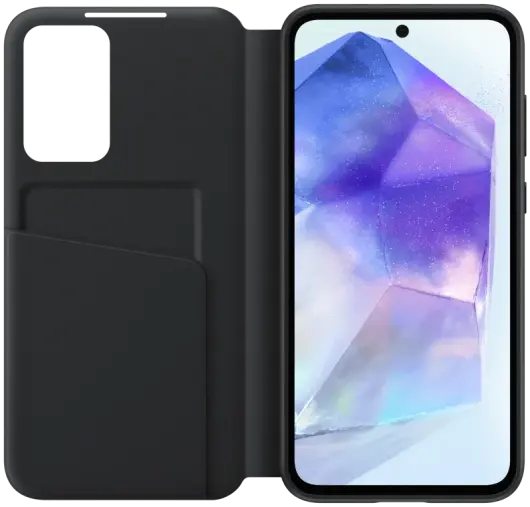 Origineel Samsung Galaxy A55 Hoesje Smart View Wallet Case Zwart afbeelding 2