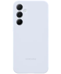 Origineel Samsung Galaxy A55 Hoesje Silicone Case Back Cover Blauw