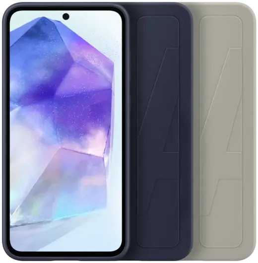 Origineel Samsung Galaxy A55 Hoesje Standing Grip Case Blauw / Zwart afbeelding 6
