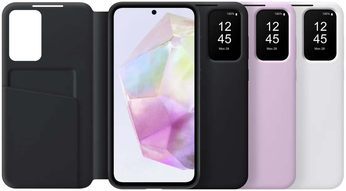 Origineel Samsung Galaxy A35 Hoesje Smart View Wallet Case Wit afbeelding 6