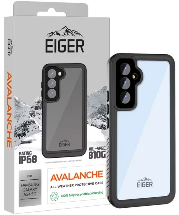 Eiger Avalanche Samsung Galaxy A54 Hoesje Waterdicht Transparant/Zwart Hoesjes