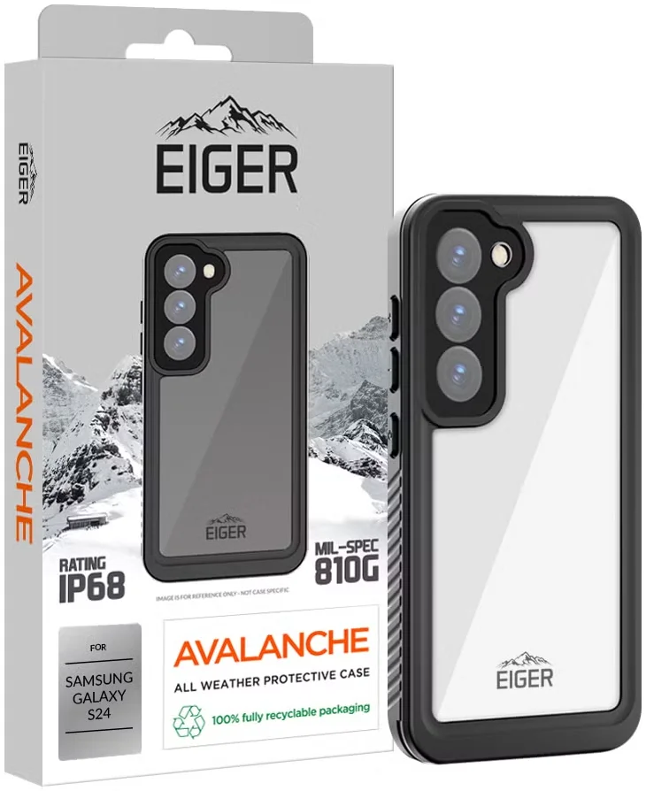 Eiger Avalanche Samsung Galaxy S24 Plus Hoesje Waterdicht Zwart afbeelding 1