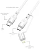 4smarts Duo USB-C Lightning ComboCord Kabel PD Snellader 1,5 Meter Wit