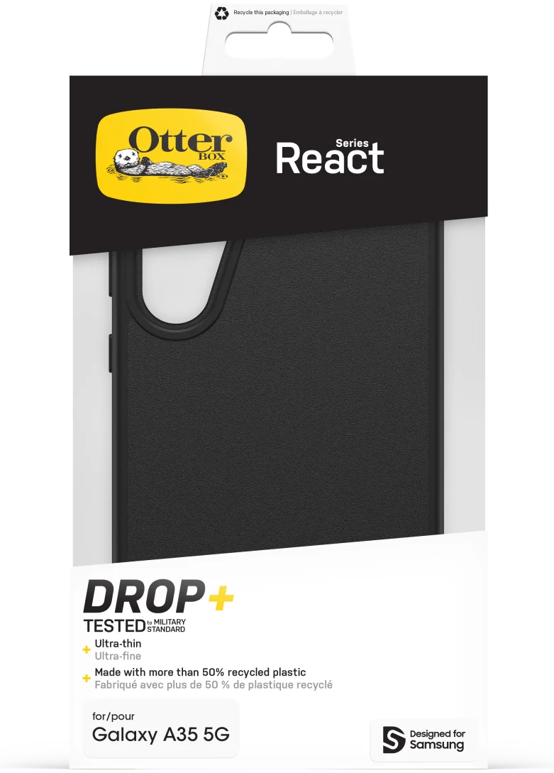 OtterBox React Samsung Galaxy A35 Hoesje Back Cover Zwart afbeelding 5