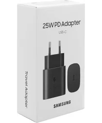 BLISTER SAMSUNG | 25W Power Adapter Fast Charge USB-C Adapter Zwart afbeelding