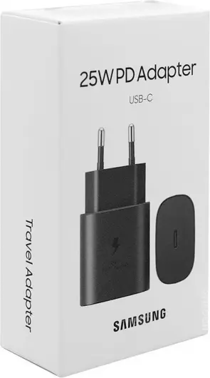 BLISTER SAMSUNG | 25W Power Adapter Fast Charge USB-C Adapter Zwart afbeelding 1