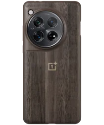 Originele OnePlus 12 Hoesje Walnut Texture Back Cover Bruin