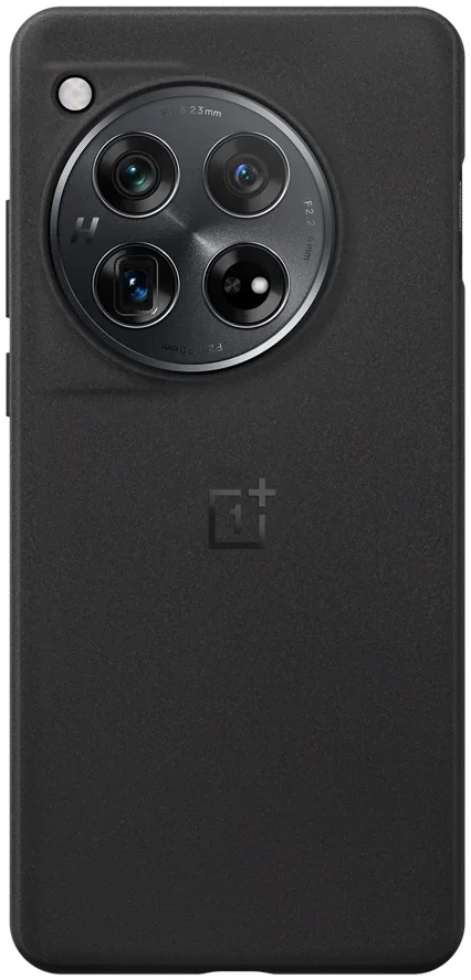 Origineel OnePlus 12R Hoesje Sandstone Textuur Back Cover Zwart afbeelding 1