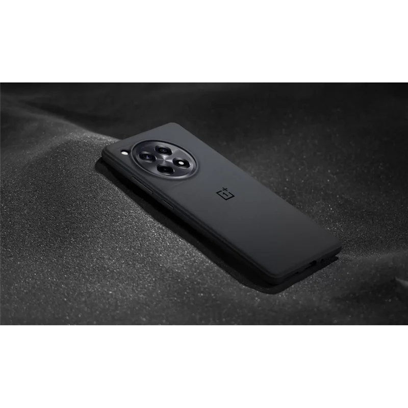 Origineel OnePlus 12R Hoesje Sandstone Textuur Back Cover Zwart afbeelding 3