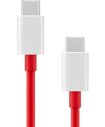 Originele OnePlus USB-C naar USB-C Snellaad Kabel 120W 1M Rood/Wit Kabels