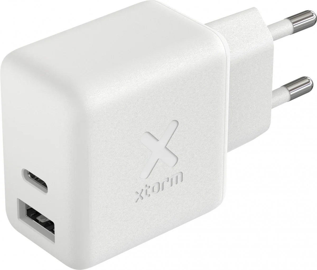 Xtorm 30W GaN Wall Charger Duo-Poorts Oplader met USB-A en USB-C Wit afbeelding 1