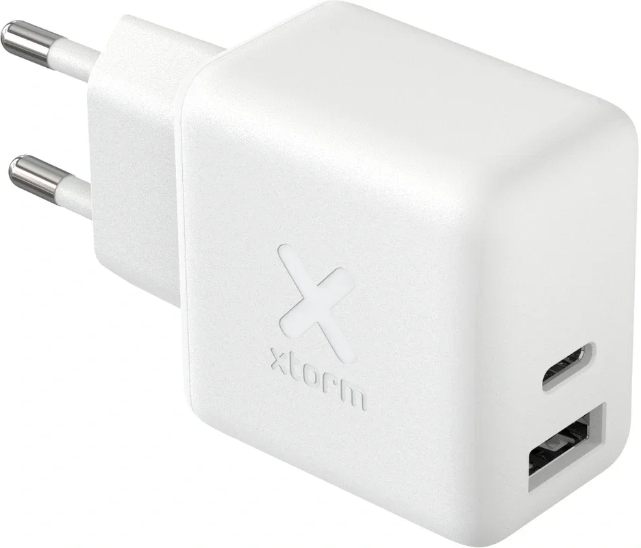 Xtorm 30W GaN Wall Charger Duo-Poorts Oplader met USB-A en USB-C Wit afbeelding 3